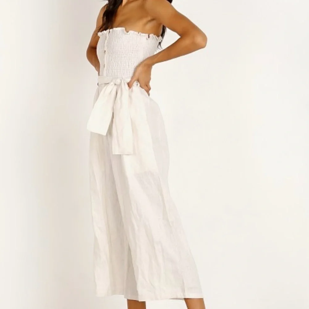 Faithful the Brand Lais Jumpsuit US4/AU8/S in Plain Ecru, NWT, Orig $209 - Picture 3 of 11